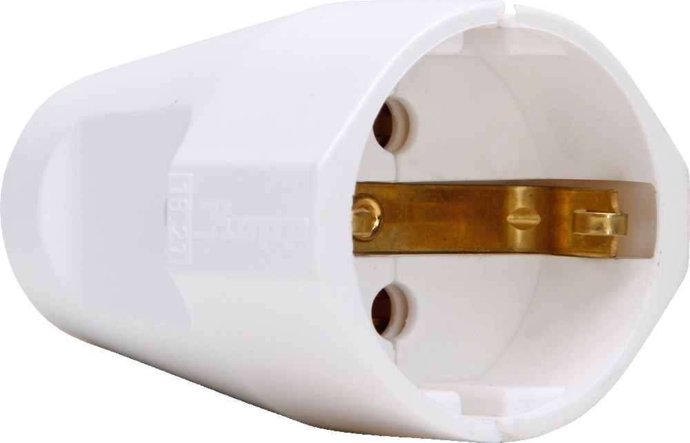 Kopp Arctic White Kunststoff-Stecker 16A - 1821.0205.1 [2 Stück]