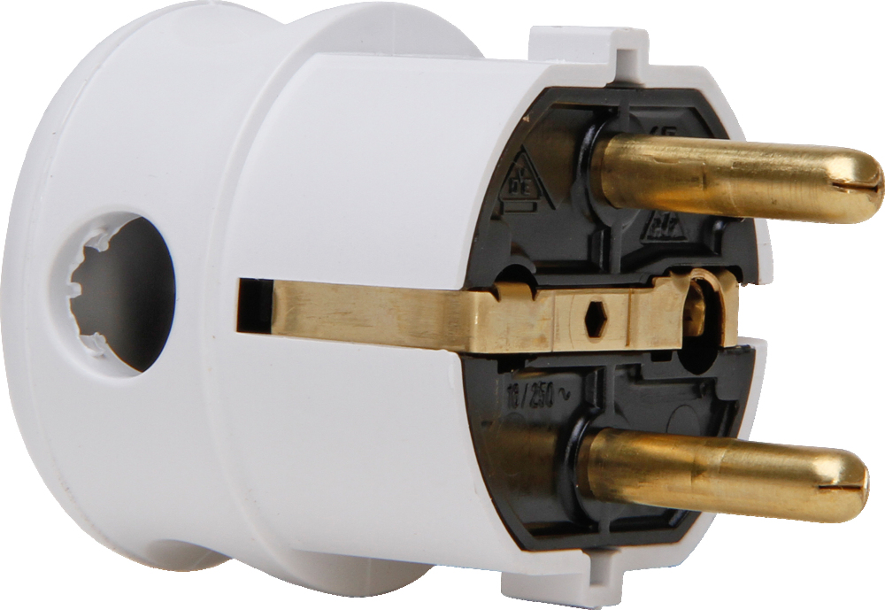 Kopp Side Entry Plug Cee 7 VII White Plastic - 178501006 [5 pieces]