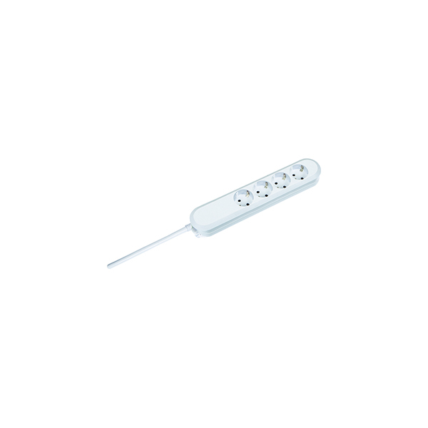 Bachmann Smart 4-Outlet 230V 1.5M Cord Power Strip White (European Socket) - 381.221K