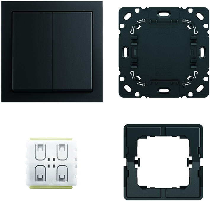 ABB Busch-Jaeger 6716/01 UJ-885 BT Juego de interruptores Futuro Negro Mate - 2CKA006730A0155