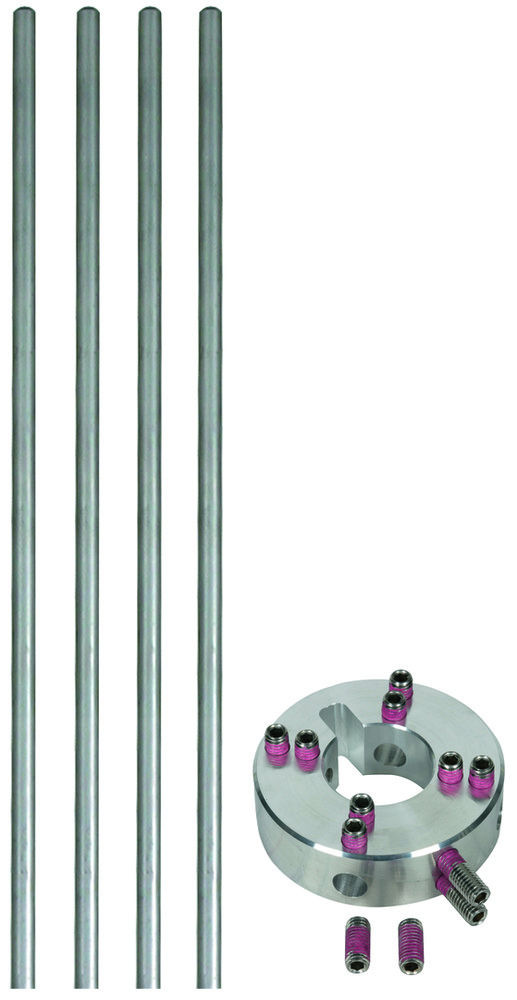 Dehn-Befestigungssatz für seitliche Luftabschlussstangen Al D=10mm L - 819185