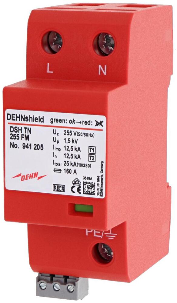 DEHN DSH TN 255 FM Kombi-Ableiter DEHNshield Typ 1+2 für einphasigen Betrieb - 941205