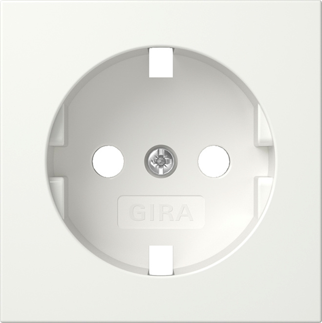 Gira System 55 Socket Cover Plate White - 492003 [2 pieces]