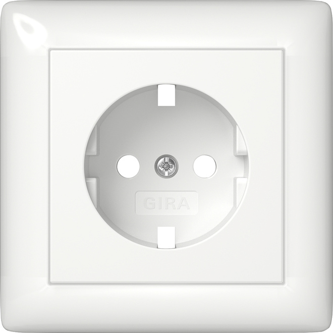 Gira System 55 Unidad de Tapa Schuko Blanco Puro - 492903 [2 piezas]