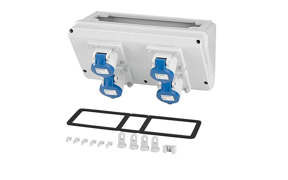 Hensel Mi Connection Box 4x16A 3P 230V CEE IP44 - Mi CB 19