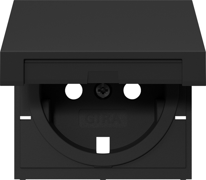 Gira Cover Schuko Socket HC System 55 Matte Black - 4922005