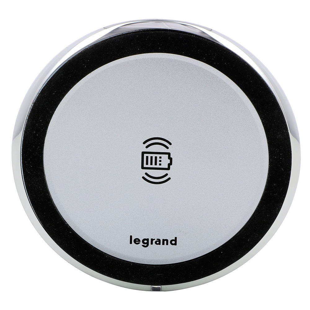 Legrand Disq80 15W Aluminium draadloze inductielader - 077641L