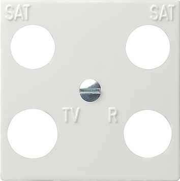 Gira Plaque de recouvrement à 4 voies Accessoires blanc pur - 025803