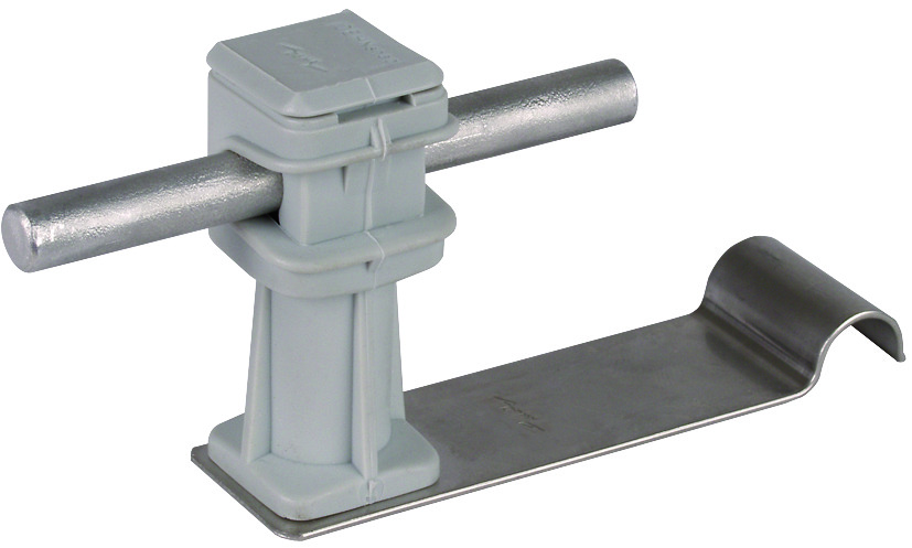 Dehn Soporte de Conductor de Techo StSt Plástico Gris H36mm Rd 8mm - 204229