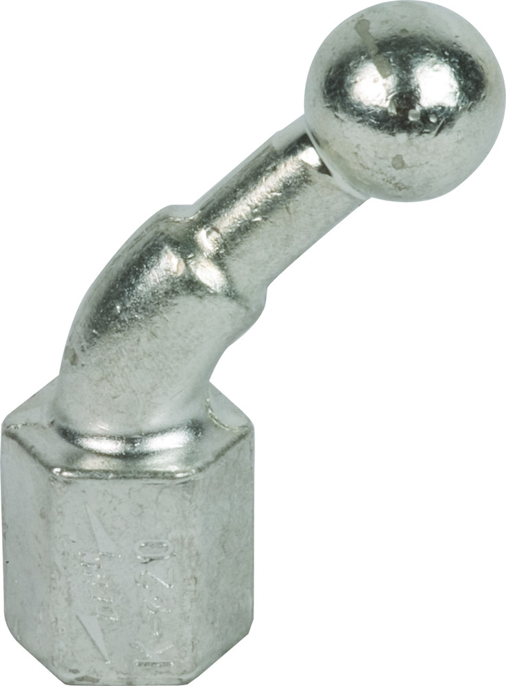 Pointe à bille fixe D25mm coudée à 45 degrés avec filetage femelle M16 - 756600