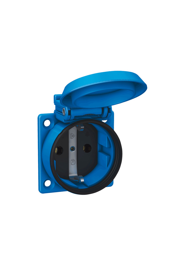 ABL Geräteeinbausteckdose IP54 Blau 50x50mm - 1561-050