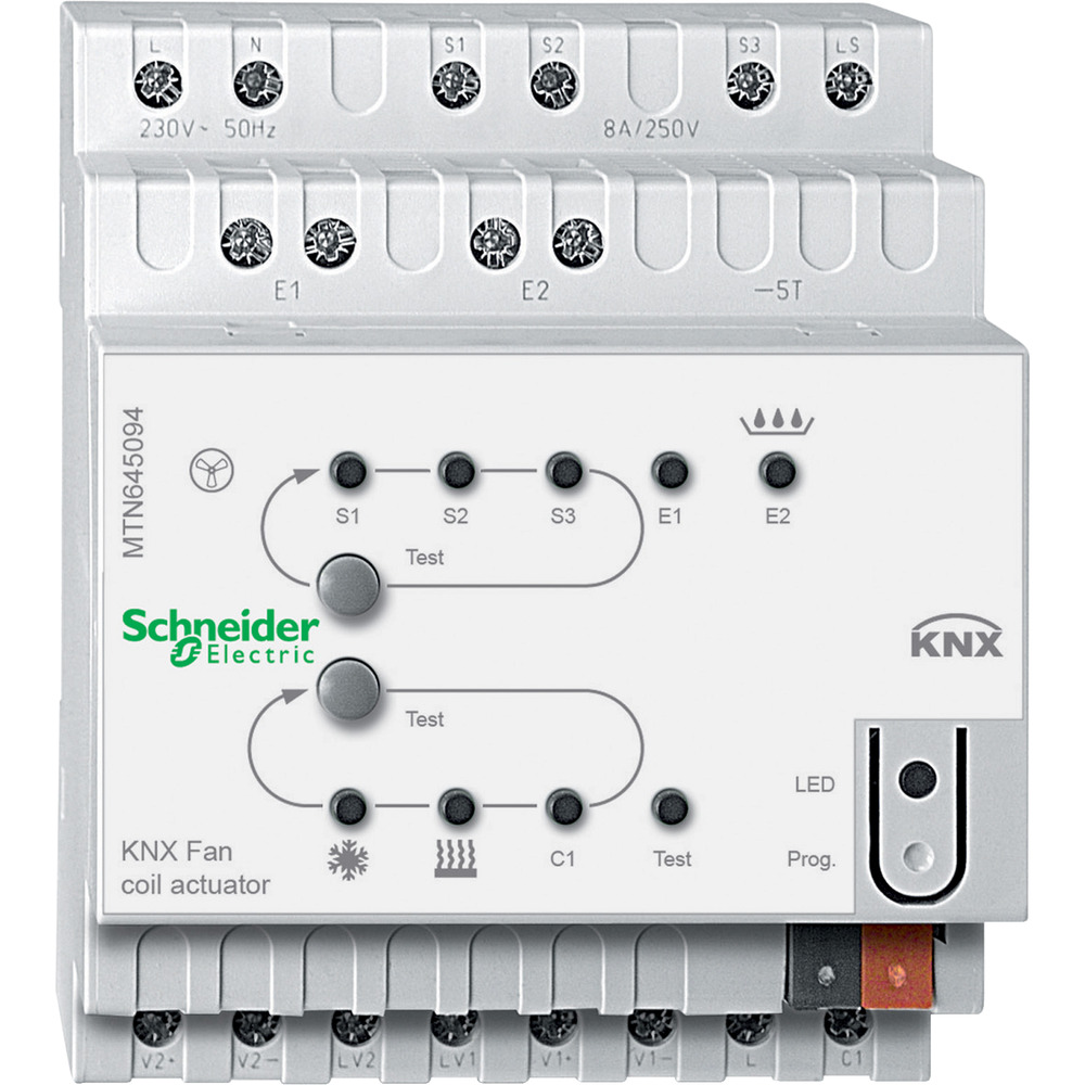 Schneider Electric KNX Fan Coil Actor Con 2 Entradas Binarias - MTN645094