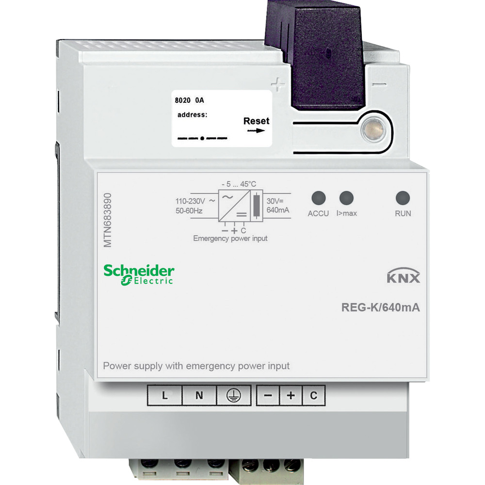 Schneider Electric KNX voeding 640 MA met noodingang - MTN683890