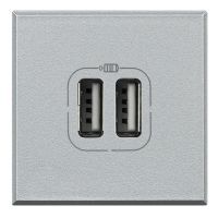 Legrand Axolute Dual USB-Lademodul 1500mA Aluminium - BTHC4285C2