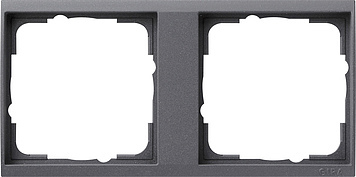 Gira Event Clear Anthracite 2-Way Intermediate Frame - 1462728 [2 pieces]