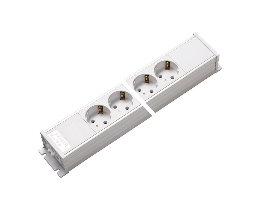 Martin Kaiser 3-Way Power Outlet Strip 45 degrees With AC166 Input+Output - 1154/3-2/WS