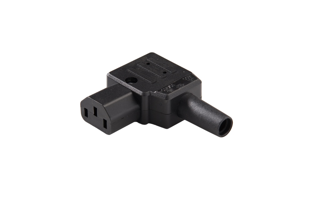 Martin Kaiser 70 degrees Angled C13 Appliance Socket 10A Black With Earthing Contact - 890/sw [125 pieces]