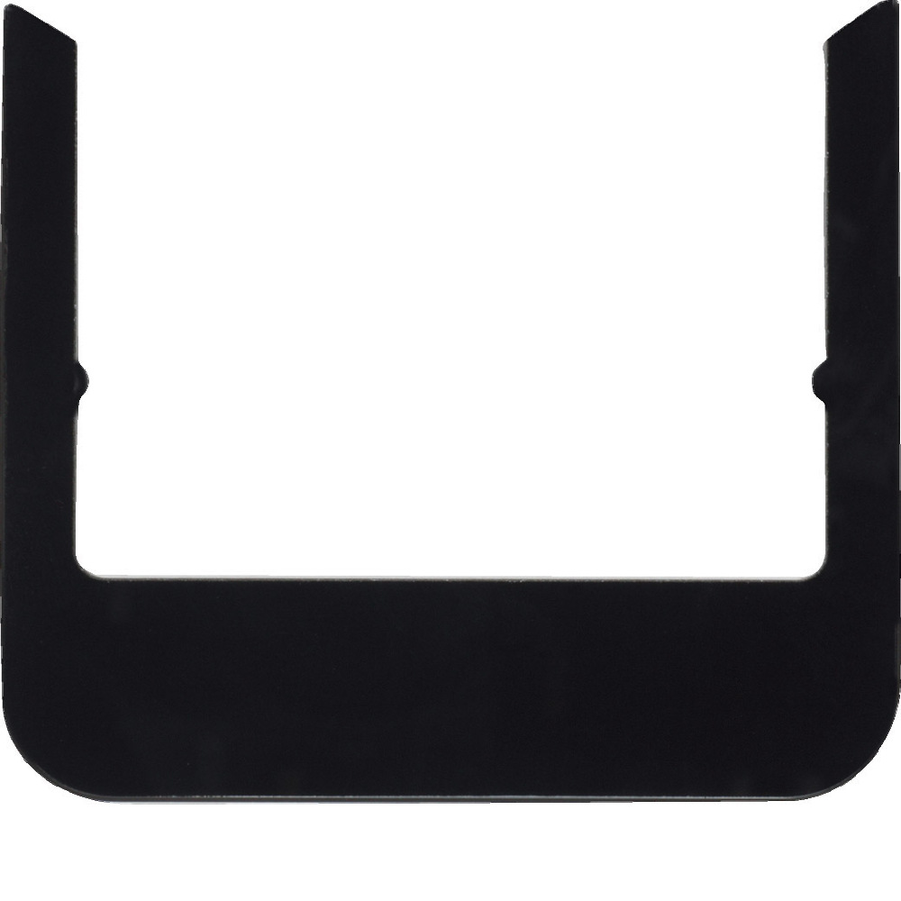 Cadre design arrondi en verre noir de Hager Berker - WD1135