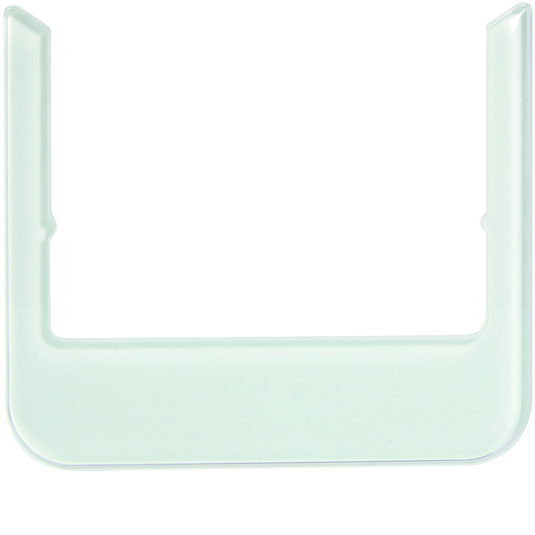 Cadre design Hager Berker - arrondi - verre blanc polaire - WD1131