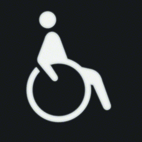 Hager Berker Square Foil With Wheelchair Symbol For LED Light - 19058003