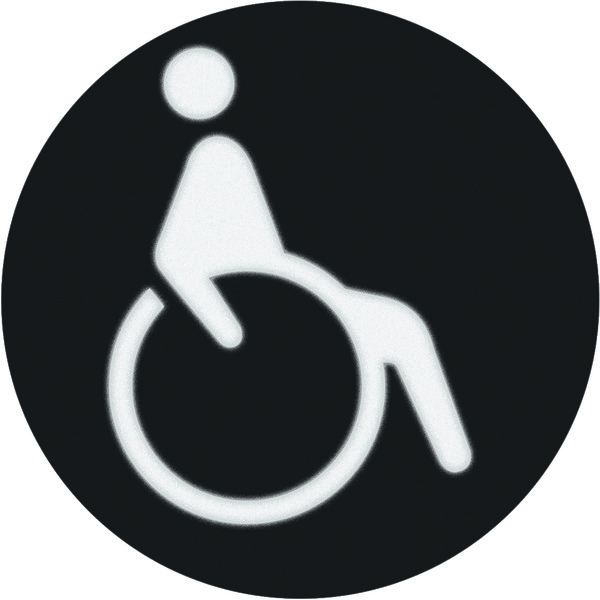 Hager Berker Foil Imprint Wheelchair Symbol for Round LED Signal Light - 19058008