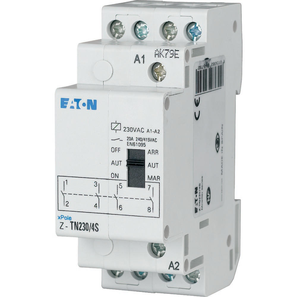 Eaton Relé de preselección 230VAC 50Hz 20A 4NO 2HP - 265579