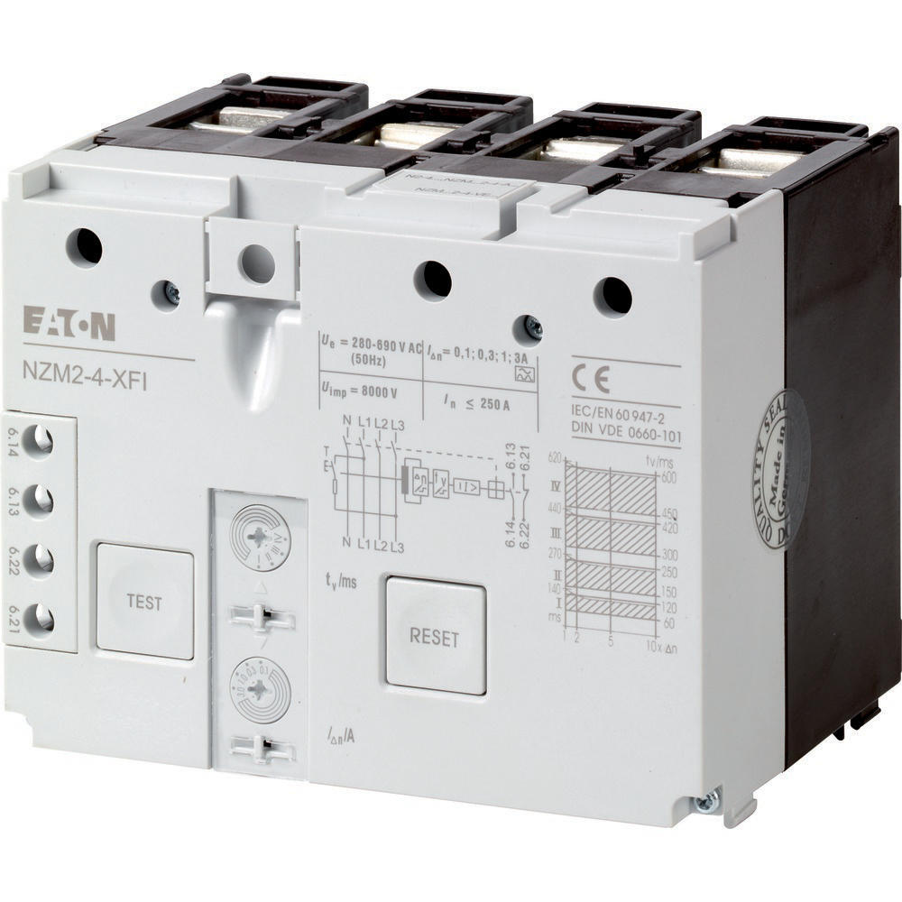 Eaton NZM2-4-XFI Protección de fallo a tierra 4P Ajustable 0,1-3A - 292344