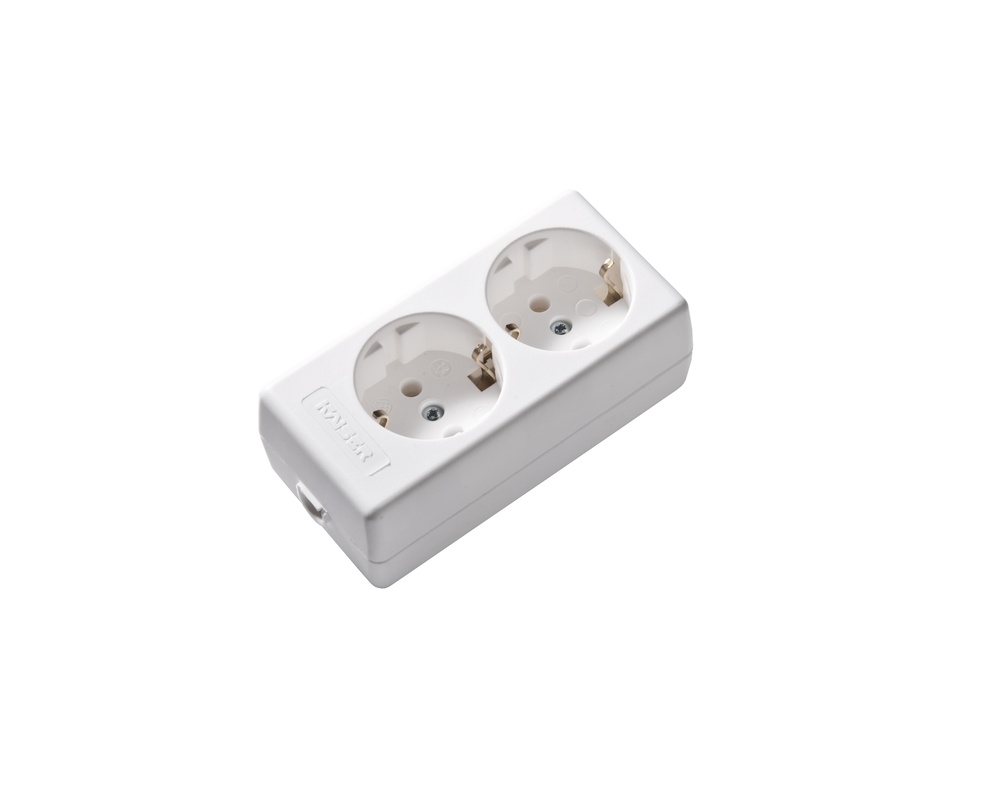 Martin Kaiser 2-Way Socket With Earthing Contact Arctic White - 1020/KWS