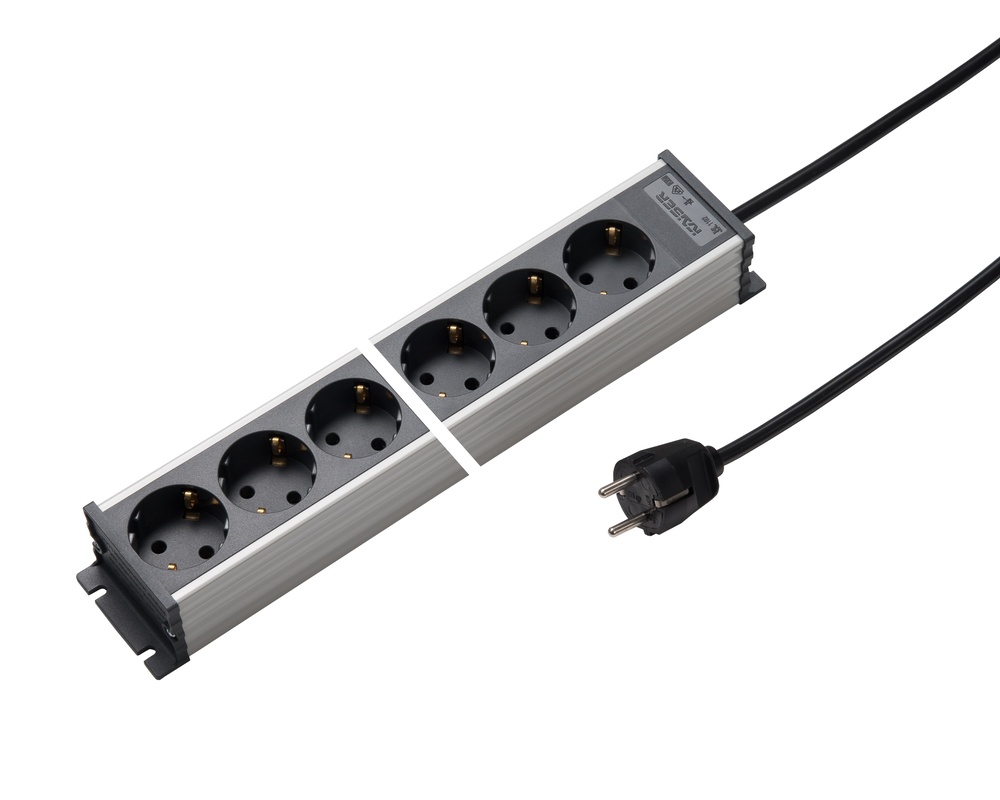 Martin Kaiser 4-Way Power Strip 45 Degree Contact 1.5m Cable - 1102ZL4L-SG15