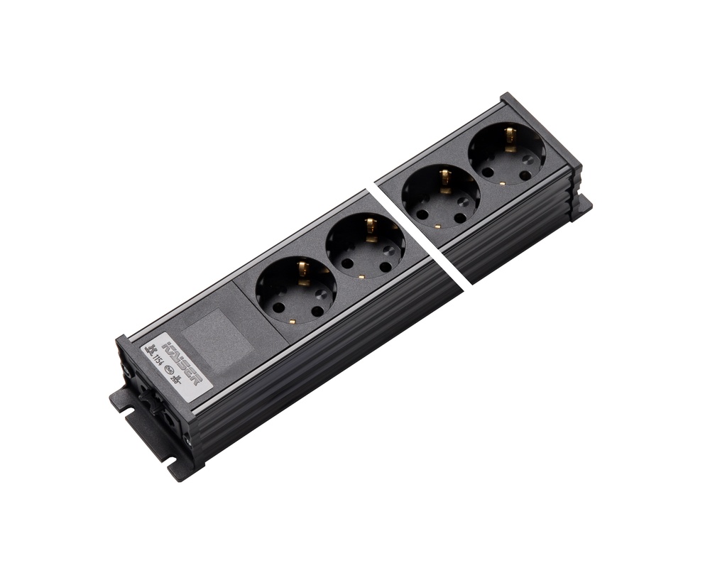 Martin Kaiser Power Outlet Strip 4 Way AC166 Earthing (European Socket) - 1154/4-1/SW