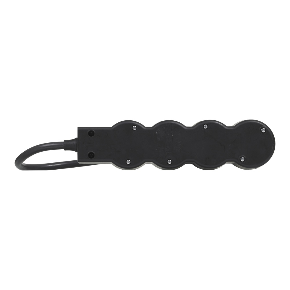 Legrand Standard Socket 4x2P+A 1.5M Cord Black (European Socket) - 694553
