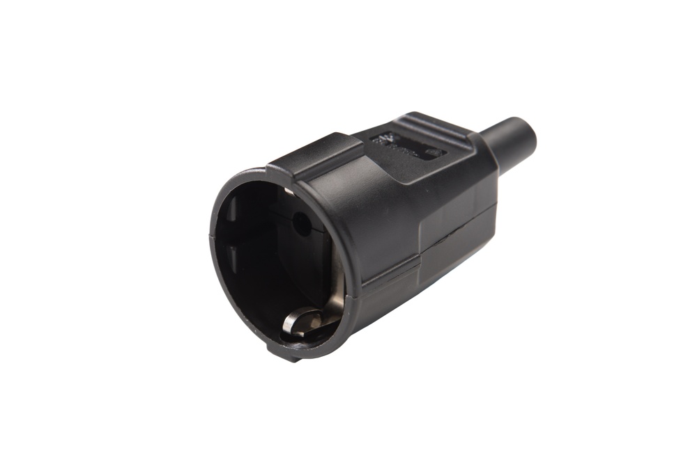 Martin Kaiser Black Coupling Socket With Earthing Contact And Strain Relief - 534MT/SW