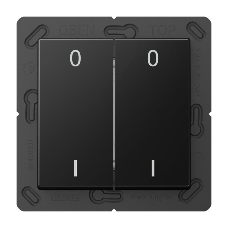 Jung EnOcean 4-Channel Wall Transmitter With Symbols 0 I - ENOA595-01SWM