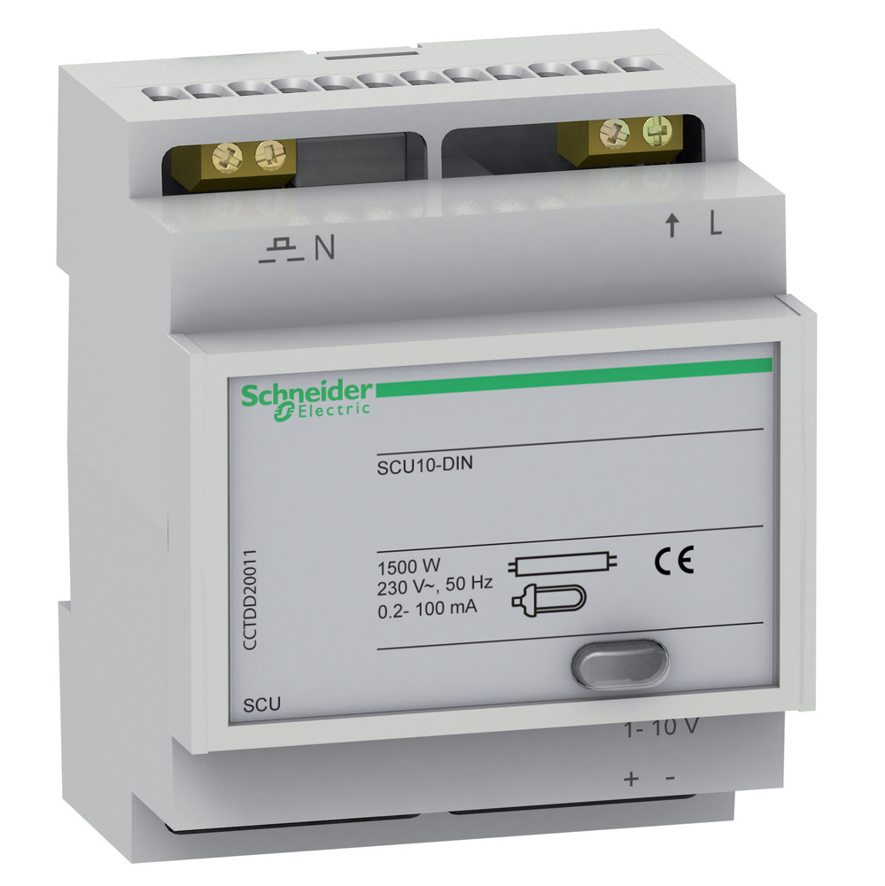 Schneider Electric SCU10-DIN Dimmer 1-10V 4 Mod - CCTDD20011