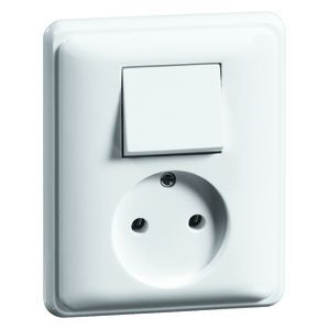 Peha Standard Combination Switch Socket Without Grounding White - 00244621