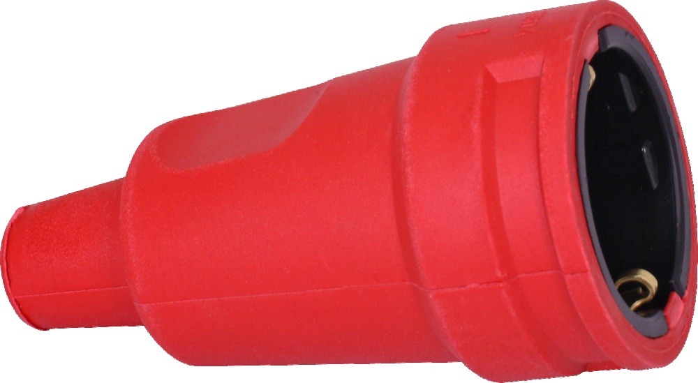 Kopp Contrast Plug RA Rubber Red 16A - 180412000