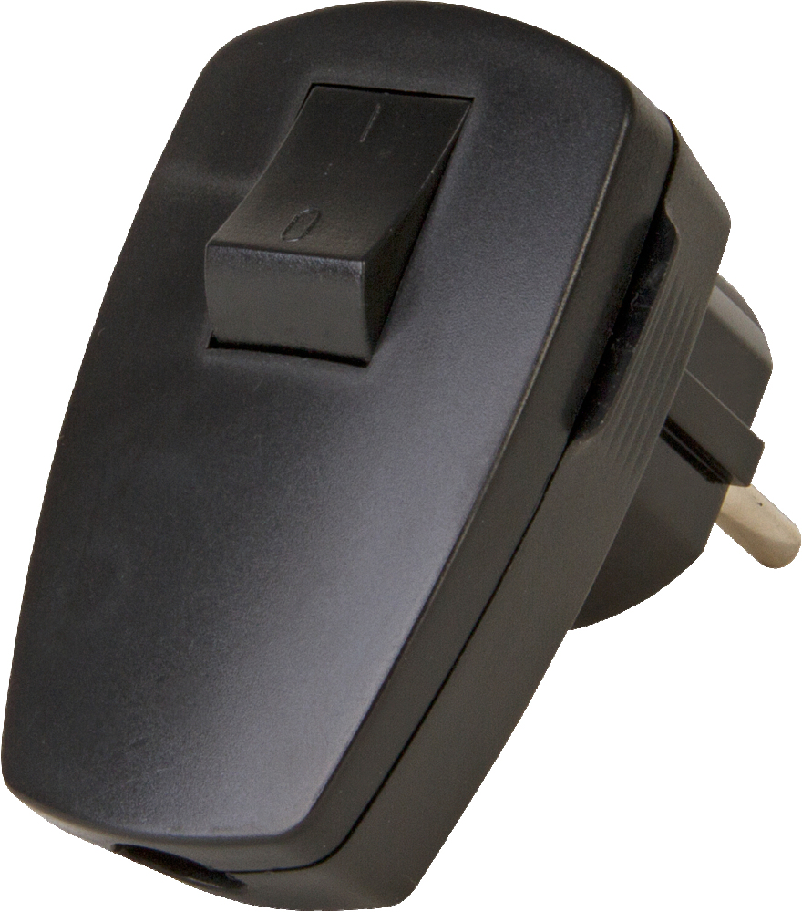 Kopp Switch Plug avec système de mise à la terre noir - 1704.0500.9