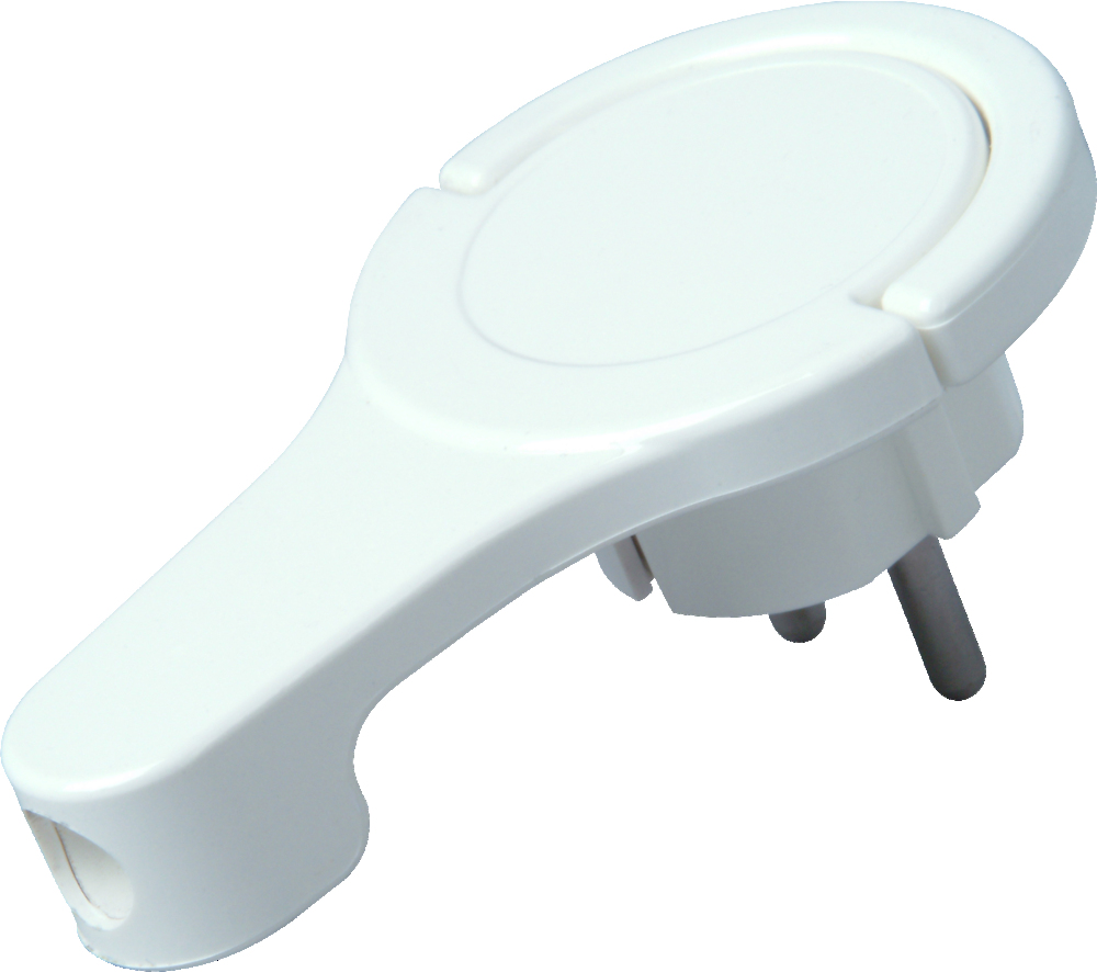 Kopp Fiche à angle droit extra plate avec broche de terre IP20 blanc arctique - 1720.0203.7