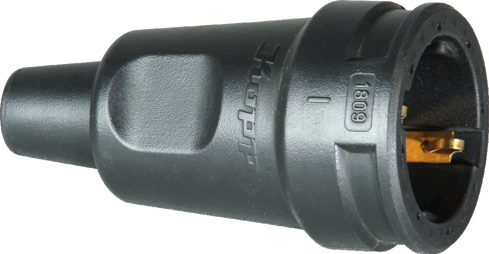 Kopp Black Rubber Contrast Plug Heavy Duty - 1809.1600.9