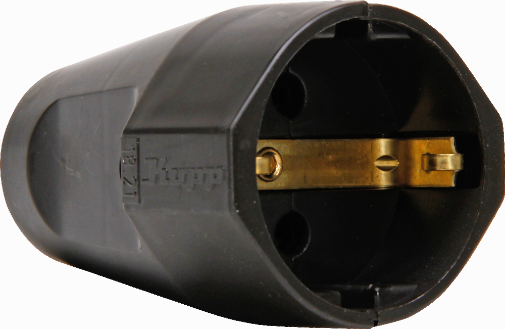 Kopp Right Angle Plastic Contrast Plug Brown 16A 3x1.5mm - 1821.0600.0