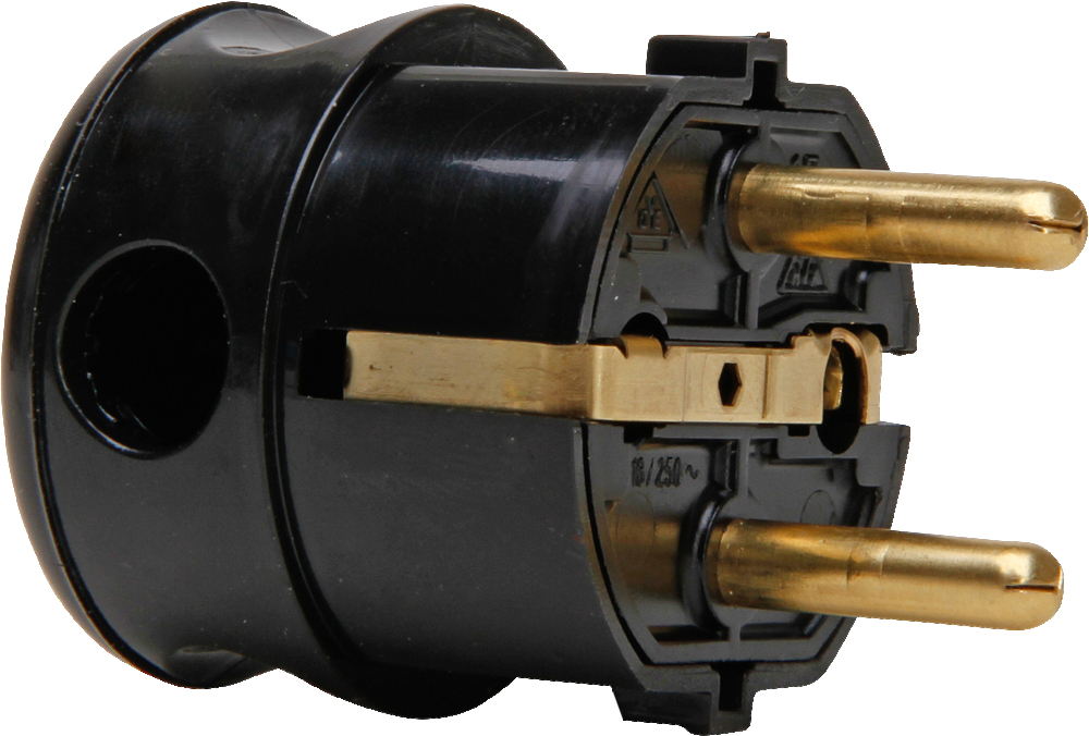 Kopp Right Angle Plug - Plastic - Side Entry - Black - 1785.0500.0