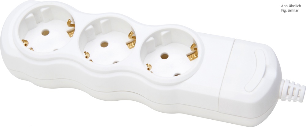 Kopp 3 Port Socket Arctic White Without Cord - 120301007