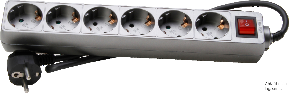 Kopp 6V Plug Socket with Switch Titanium Edge Grounding - 120943005