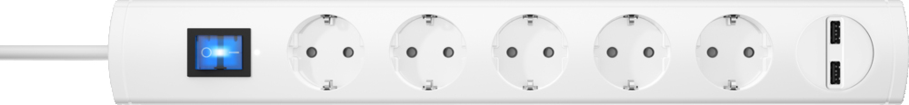 Kopp Universal Plus 5-Way USB Switch With Cord - 233602000