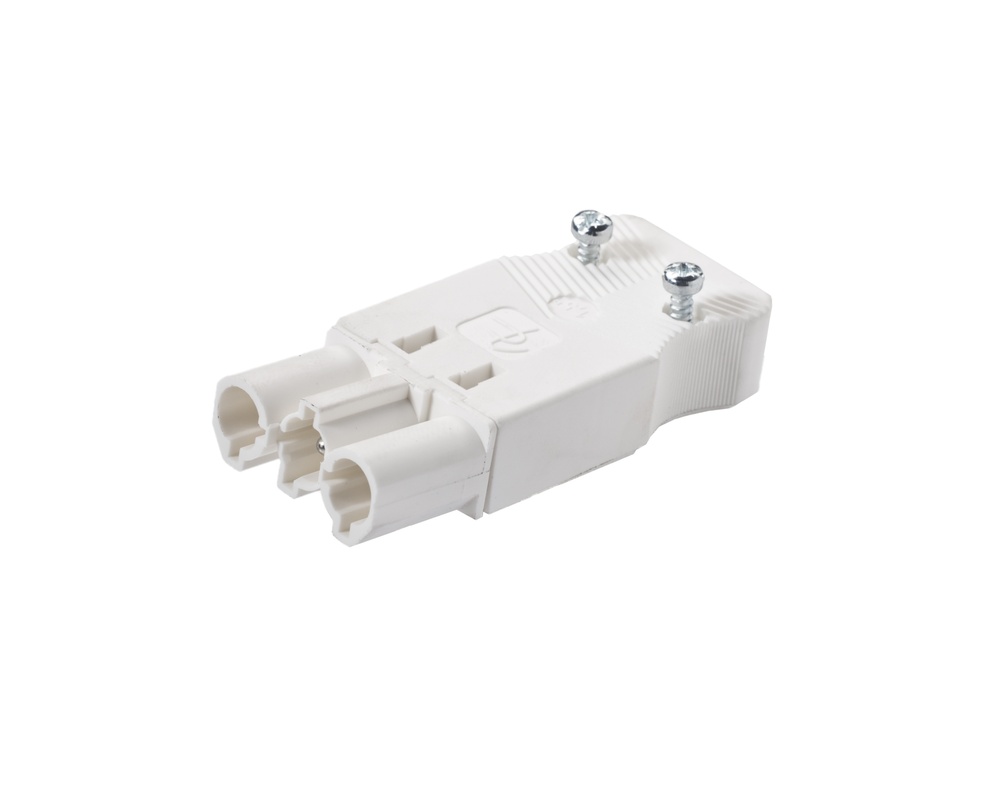 Martin Kaiser AC166 Enchufe macho tripolar 16 Amp 250V Blanco - 1162/ws [10 piezas]