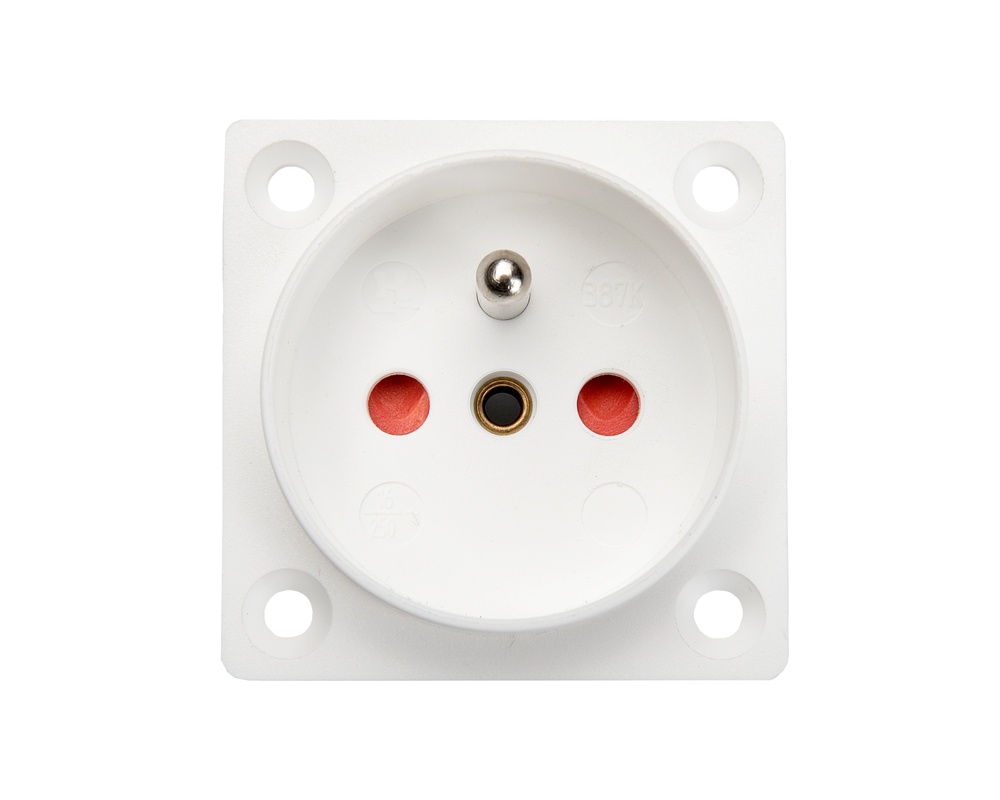 Martin Kaiser MK 1-Way Flush Fitting Socket With Earthing Pin IP20 - 387K/1/kws [90 pieces]