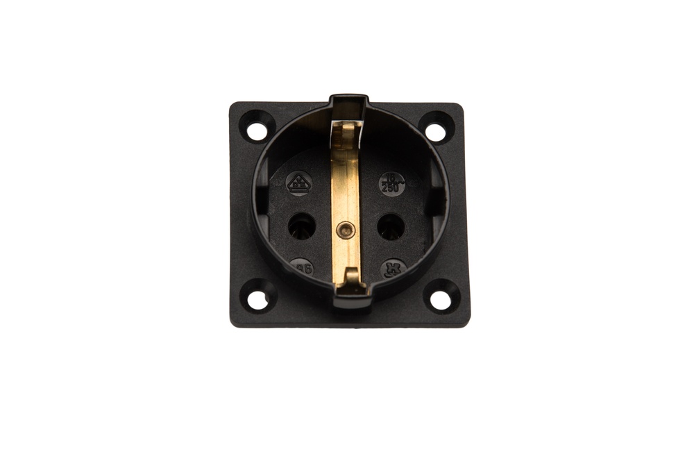 Martin Kaiser 1-Way Flush-Fitting Socket Earthing Contact Black IP20 - 386/1/sw [90 pieces]