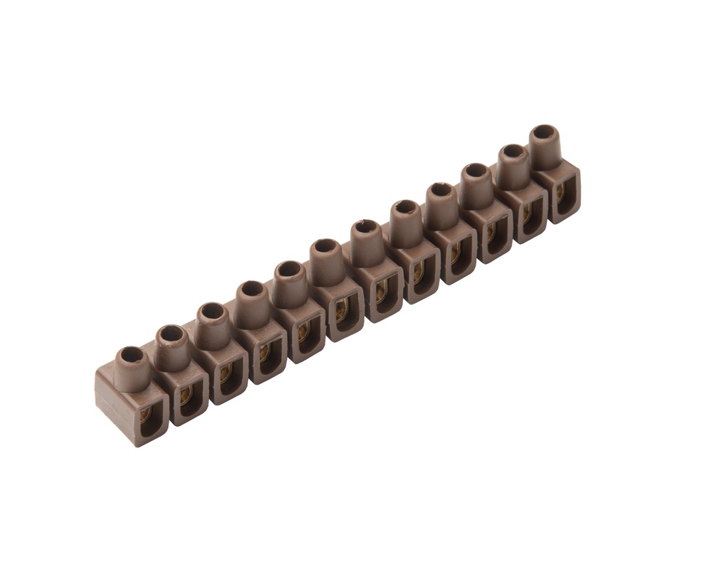 Martin Kaiser Terminal Junction Box 12-Pole 10mm Flexible Brown - 610/br [120 pieces]