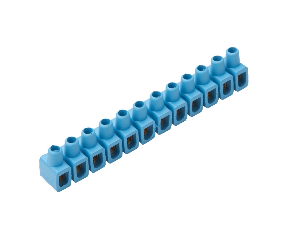 Martin Kaiser 12-Pole Terminal Junction Box Flexible 10mm2 Blue - 610/bl [120 pieces]