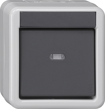 Gira 1V 1PT IP44 KNX Bouton de commande monopoint gris - 515130